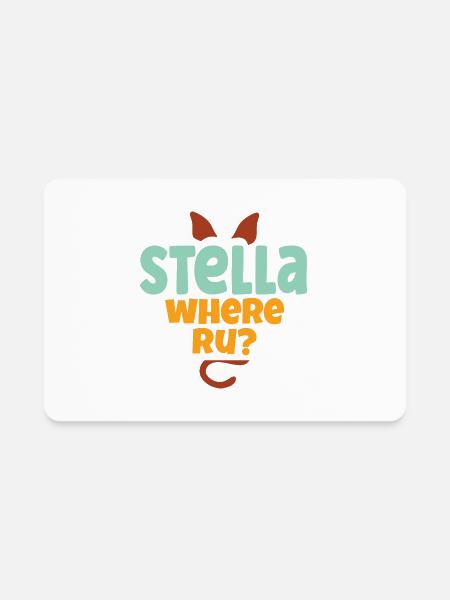 Stella Where Are You My Dog - Rectangle Magnet - white - Front