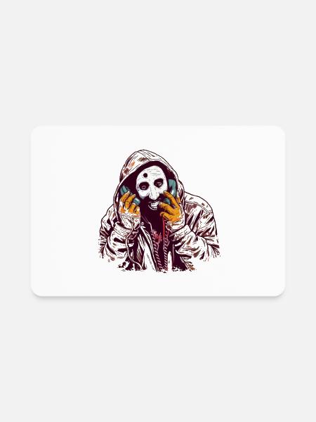 Ghostface Phone Call - Rectangle Magnet - white - Front