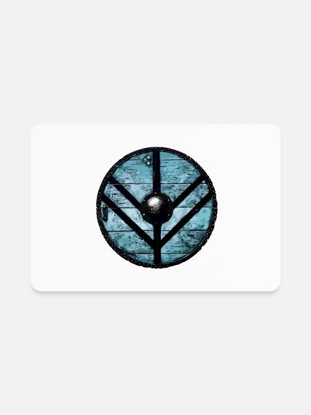 Shield Maiden Viking Symbol - Rectangle Magnet - white - Front