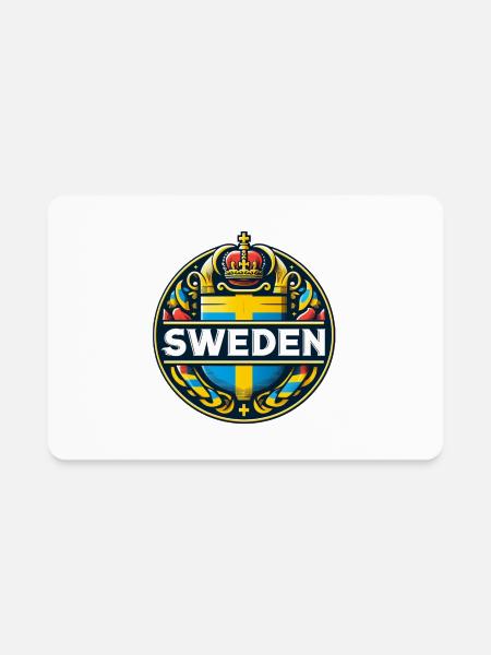 Sweden logo - Rectangle Magnet - white - Front