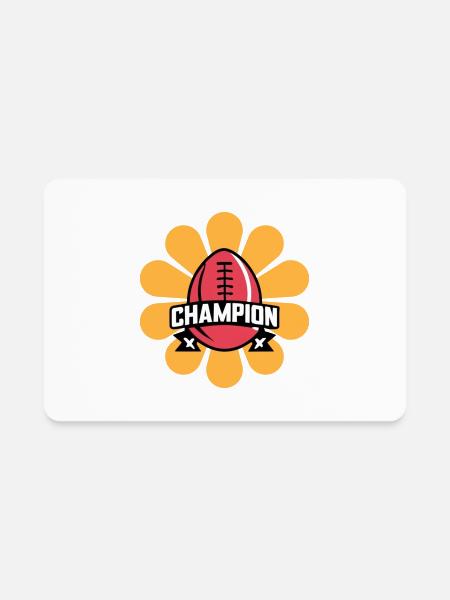 Fantasy Football Champion - Rectangle Magnet - white - Front
