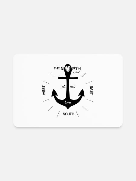 anchor the north vacation - Rectangle Magnet - white - Front
