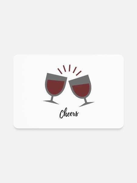 Cheers - Rectangle Magnet - white - Front