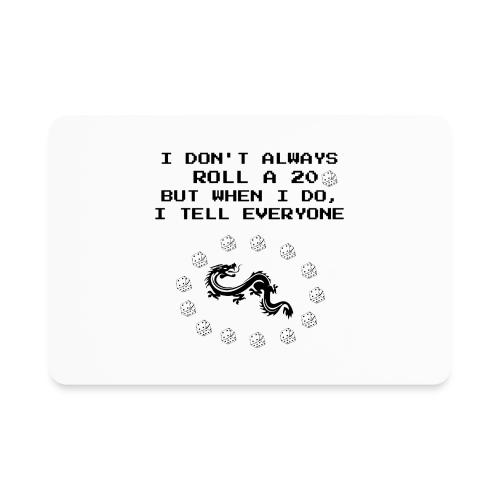 I Don't Always Roll a 20 D&D T-Shirt | Retro 8-Bit - Rectangle Magnet