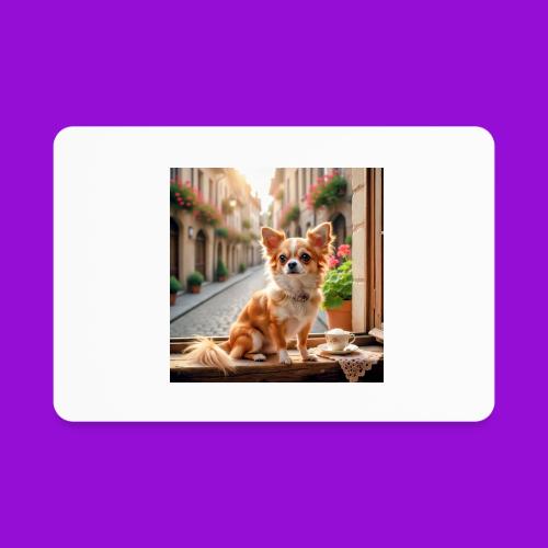 Morning coffee Chihuahua - Rectangle Magnet