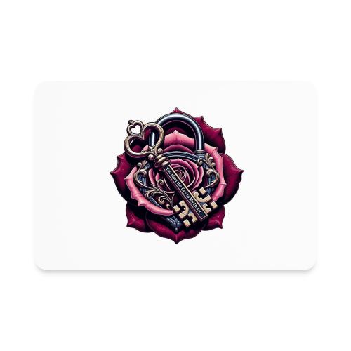 You Hold the Key to My Heart Rose Lock T-Shirt - Rectangle Magnet