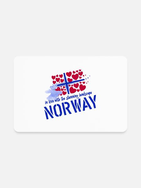 Norway norge norwegian - Rectangle Magnet - white - Front