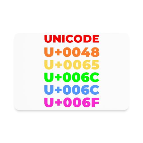 Hello, in unicode - Rectangle Magnet