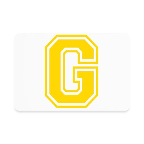 Letter G – Capital Athletic Alphabet Monogram - Rectangle Magnet