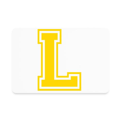 Letter L – Capital Athletic Alphabet Monogram - Rectangle Magnet
