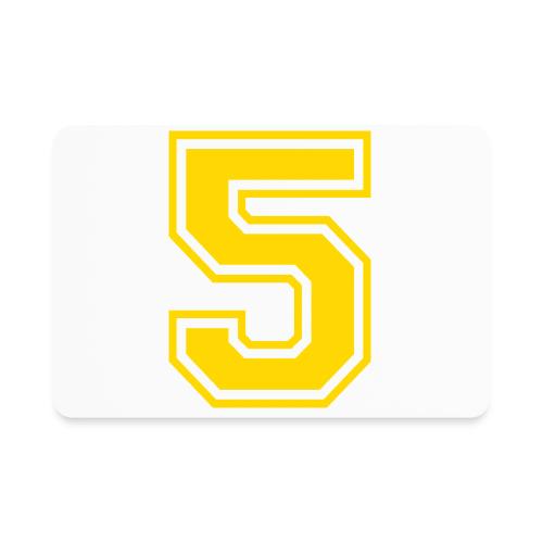 Number 5 in a classic athletic collegiate font - Rectangle Magnet