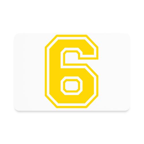 Number 6 in a classic athletic collegiate font - Rectangle Magnet