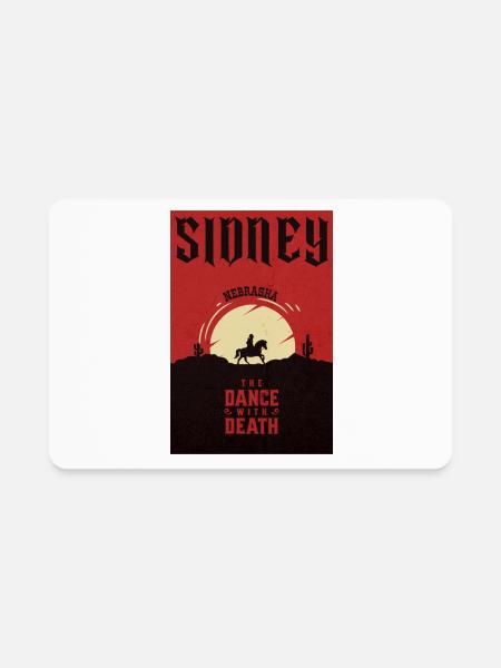 Sidney Nebraska wild west town - Rectangle Magnet - white - Front