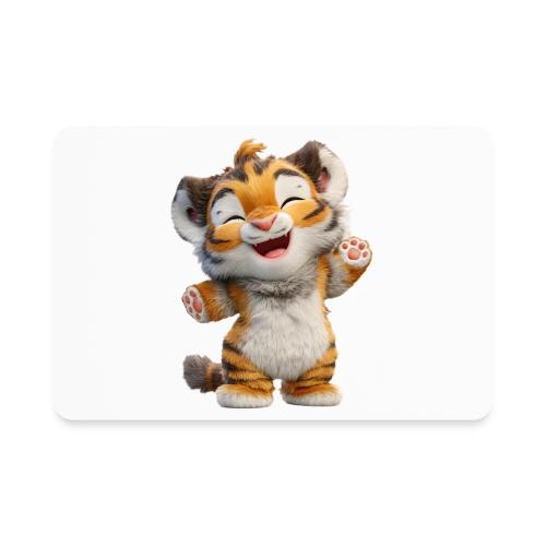 Energetic Baby Tiger Standing with Joy - Rectangle Magnet