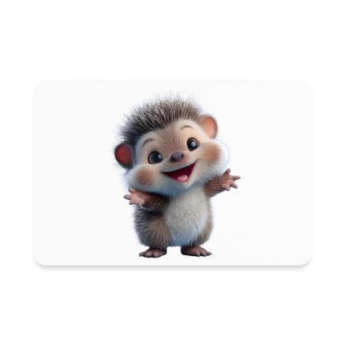 Playful Cartoon Hedgehog with Joyful Pose - Rectangle Magnet