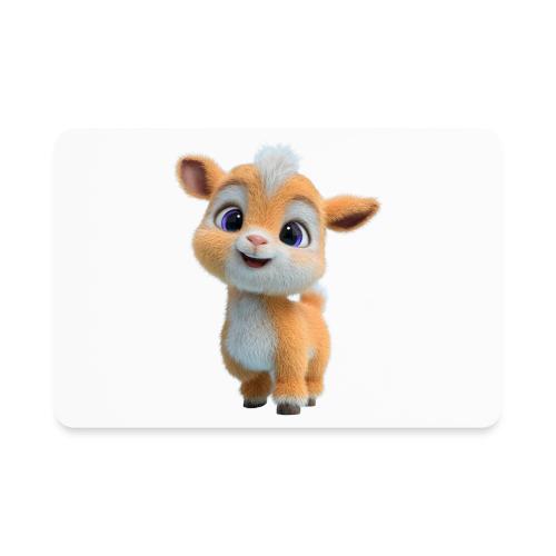 Cute Cartoon Baby Goat with Big Eyes - Rectangle Magnet