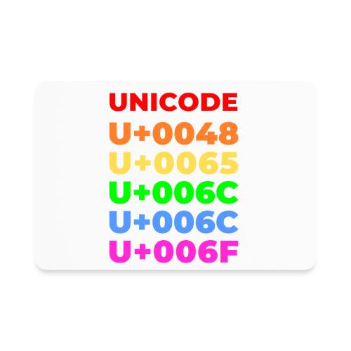 Hello, in unicode - Rectangle Magnet