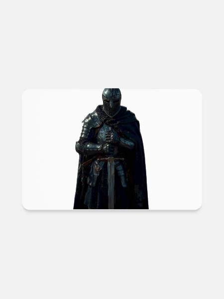 Ancient Times Knight - Rectangle Magnet - white - Front