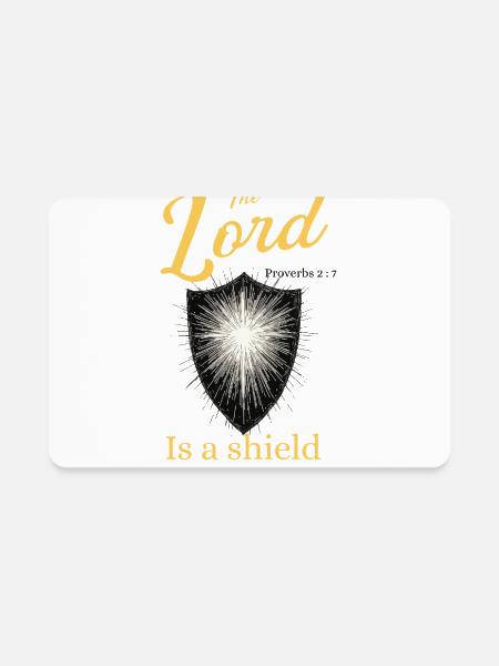 The Lord is a shield biblical - Rectangle Magnet - white - Front