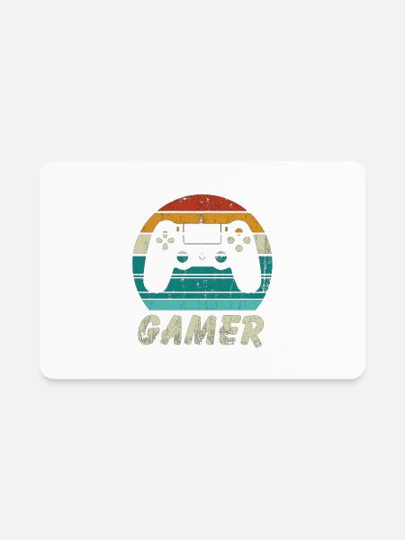 Gamer Console - Rectangle Magnet - white - Front
