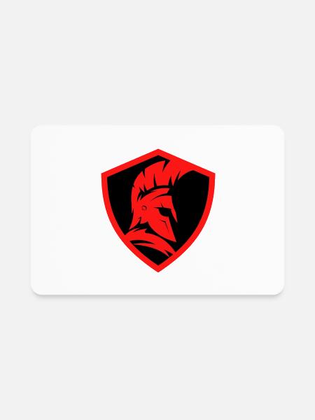 Spartan shield - Rectangle Magnet - white - Front