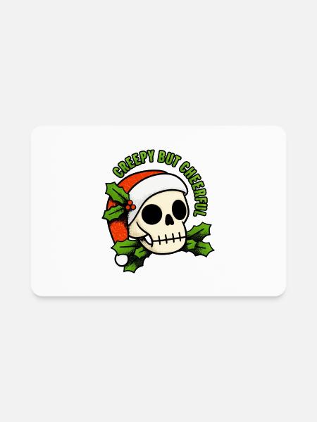 Creepy But Cheerful - Rectangle Magnet - white - Front
