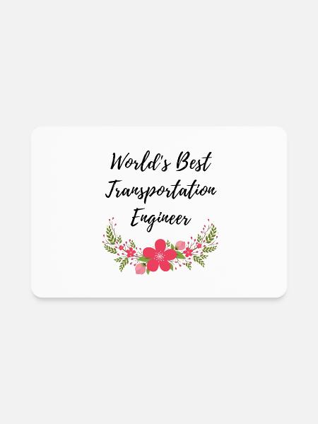 Transportation Engineer - Rectangle Magnet - white - Front