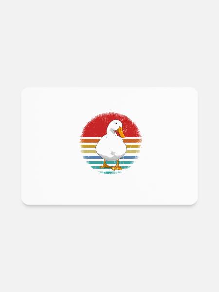 Easily Distracted By Ducks Duck Lover - Rectangle Magnet - white - Front