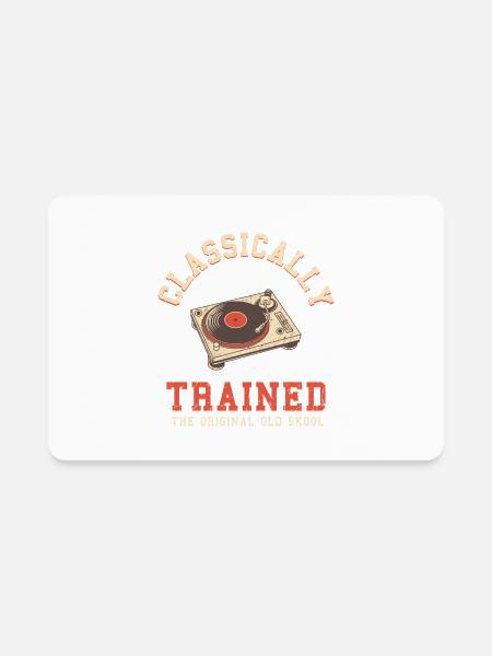 Classically Trained Vinyl Record - Rectangle Magnet - white - Front