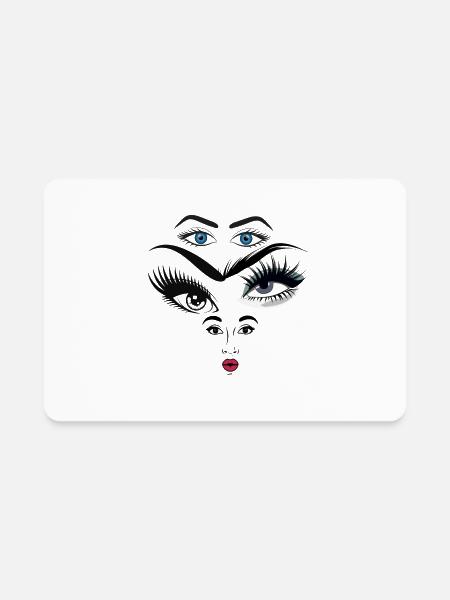 Eye tattoo logo design in T shirt cloths - Rectangle Magnet - white - Front