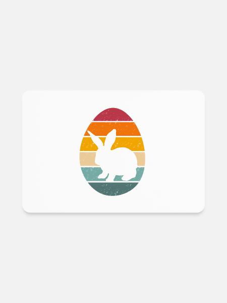 Easter Bunny In Easter Egg - Rectangle Magnet - white - Front