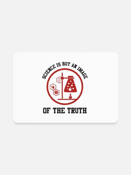 Science Is But An Image Of The Truth - Rectangle Magnet - white - Front