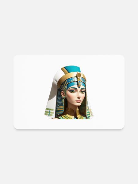 Egyptian Queen Portrait - Rectangle Magnet - white - Front