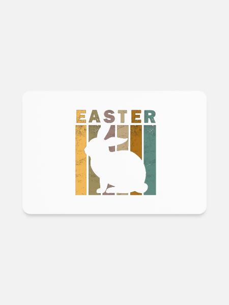 naughty easter bunny - Rectangle Magnet - white - Front