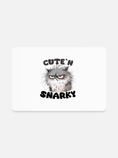 Cute´n Snarky Funny Cat | Sarcastic - Rectangle Magnet - white - Front