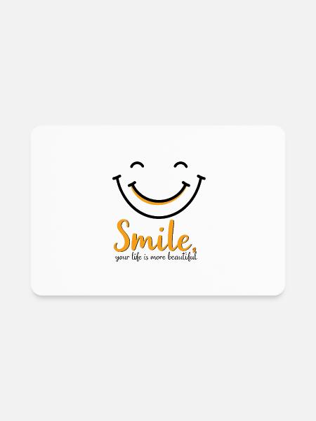 Smile, Your Life is More Beautiful - Rectangle Magnet - white - Front