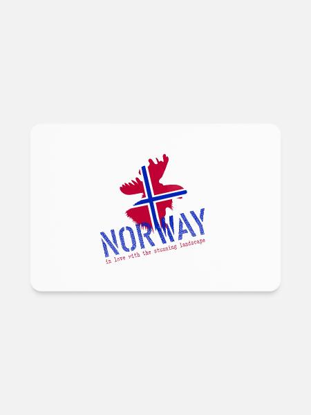 Norway norge norwegian flag - Rectangle Magnet - white - Front