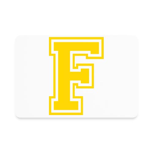 Letter F – Capital Athletic Alphabet Monogram - Rectangle Magnet