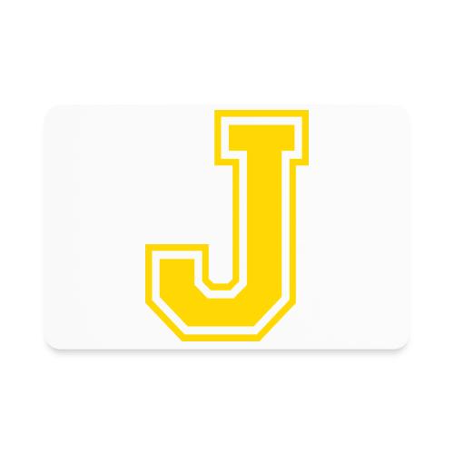 Letter J – Capital Athletic Alphabet Monogram - Rectangle Magnet