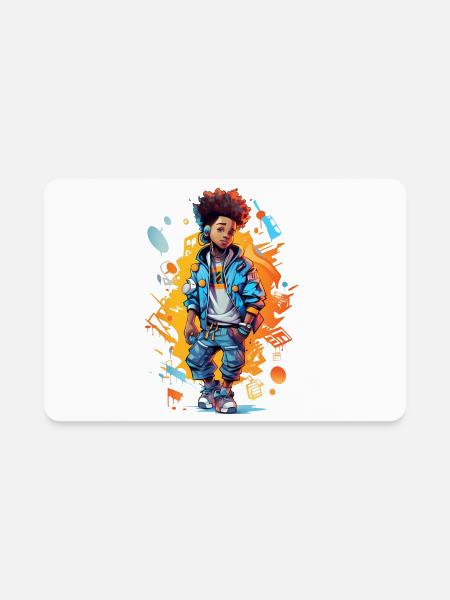 Stylish Boy - Rectangle Magnet - white