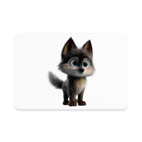 Innocent Cartoon Baby Wolf - Rectangle Magnet