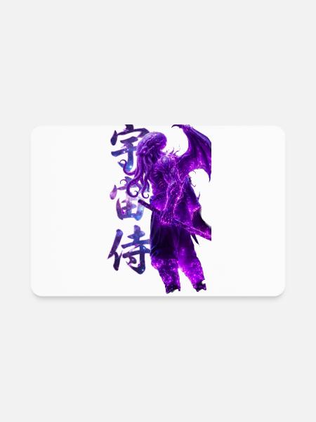 Cosmic Dragon Neon Glyphs - Rectangle Magnet - white - Front