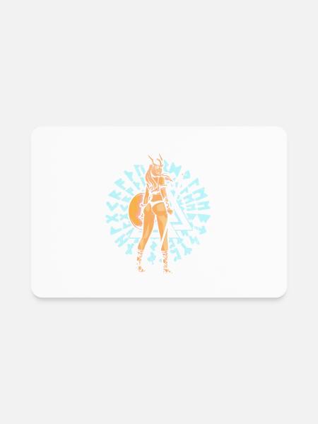 Beautiful Valkyrie Shield Maiden - Rectangle Magnet - white - Front