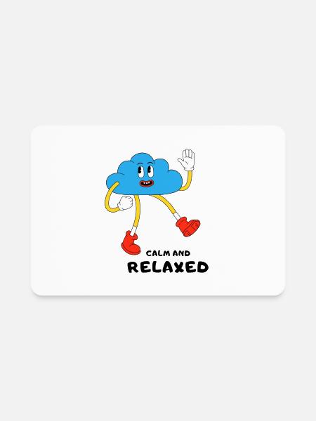 Calm and Relaxed - Rectangle Magnet - white - Front