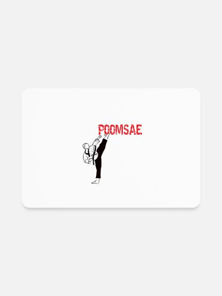 Cool Taekwondo Poomsae Blackbelt Uniform - Rectangle Magnet - white - Front
