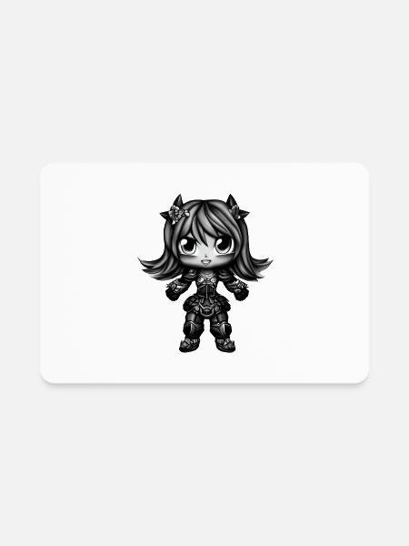 kawaii fantasy character - Rectangle Magnet - white - Front