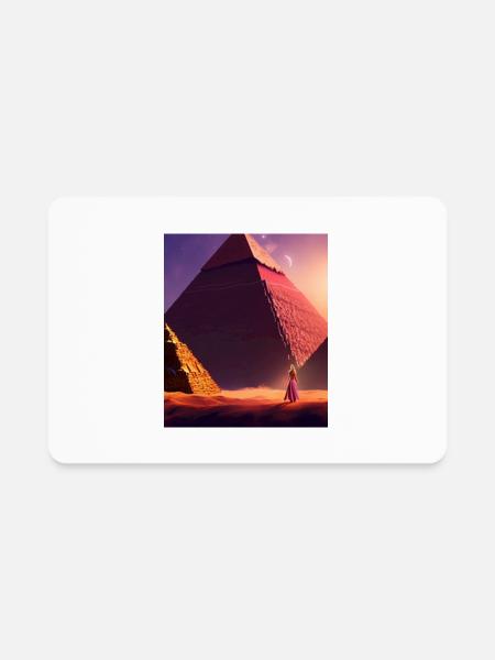 pyramids - Rectangle Magnet - white - Front