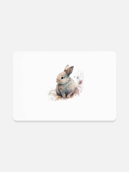 Easter Bunny - Rectangle Magnet - white - Front