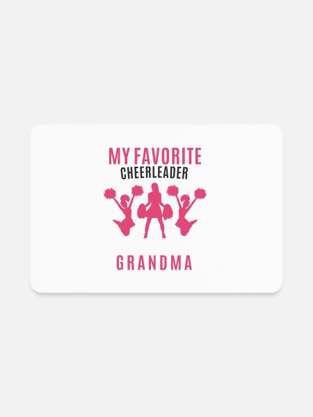 Cheer Grandma Funny Cheerleader Grandma Cheer - Rectangle Magnet - white - Front