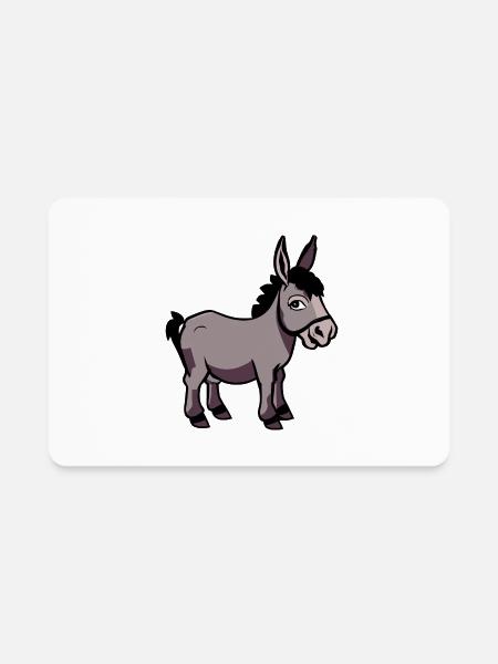 Donkey - Rectangle Magnet - white - Front